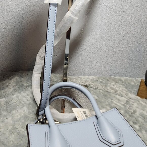 NEW Michael Kors Mercer X-Small Shopper Crossbody-Pale Blue - PRICE IS FIRM - Picture 8 of 9